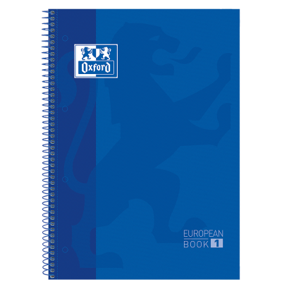 OXFORD CLASSIC Europeanbook 1 - A4+ - Extra harde kaft - Microgeperforeerd spiraal notitieboek - 5x5 - 80 Pagina's - SCRIBZEE - DONKERBLAUW - 100430197_1100_1686200410