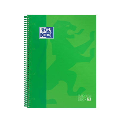 OXFORD CLASSIC Europeanbook 1 - A4+ - Tapa Extradura - Cuaderno espiral microperforado - 5x5 - 80 Hojas - SCRIBZEE - VERDE MANZANA - 100430199_1101_1686100458