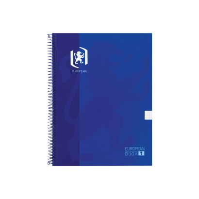 EUROPEAN CLASSIC Europeanbook 1 - A4+ - Cubiertas Extraduras - Cuaderno argollado microperforado - Cuadrícula Chica 5x5 - 80 Hojas - SCRIBZEE - AZUL MARINO - 400163287_1100_1686187096