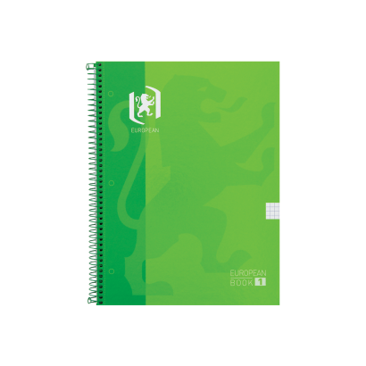 EUROPEAN CLASSIC Europeanbook 1 - A4+ - Cubiertas Extraduras - Cuaderno argollado microperforado - Cuadrícula Chica 5x5 - 80 Hojas - SCRIBZEE - VERDE - 400163288_1100_1686187109