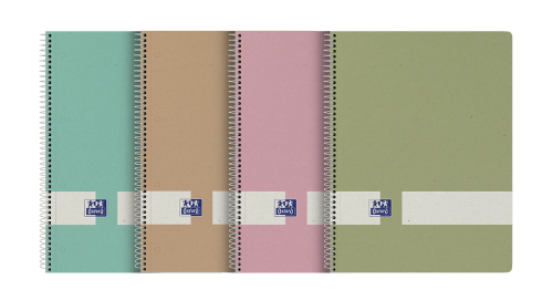 OXFORD NATURE Europeanbook - A4+ - Capa de Cartão Dura Reciclada - Caderno espiral microperfurado - Pautado - 80 Folhas - SCRIBZEE - Sortido - 400177738_1201_1686220672