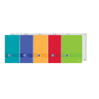 OXFORD LIVE & GO Europeanbook 1 - A4+ - Tapa de Plástico - Cuaderno espiral microperforado - 1 Línea - 80 Hojas - SCRIBZEE - COLORES VIVOS - 400184008_1200_1706108059