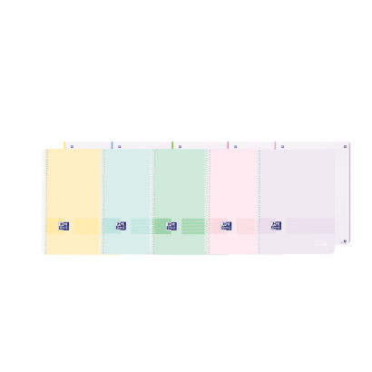 OXFORD LIVE & GO Europeanbook 1 - A4+ - Tapa de Plástico - Cuaderno espiral microperforado - 5x5 - 80 Hojas - SCRIBZEE - COLORES PASTEL - 400184020_1200_1707390588