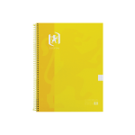 EUROPEAN CLASSIC Europeanbook 1 - A4+ - Cubiertas Extraduras - Cuaderno argollado microperforado - Cuadrícula Chica 5x5 - 80 Hojas - SCRIBZEE - AMARILLO - 400163286_1100_1686187071