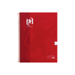 EUROPEAN CLASSIC Europeanbook 1 - A4+ - Cubiertas Extraduras - Cuaderno argollado microperforado - Cuadrícula Chica 5x5 - 80 Hojas - SCRIBZEE - ROJO - 400163289_1100_1686187135